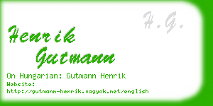 henrik gutmann business card